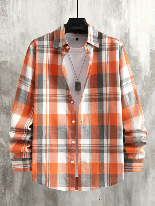 Casual Plaid Long Sleeve Shirt
