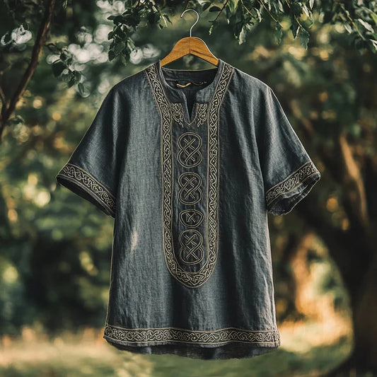ZenVastra’s Tribal Heritage Embroidered Premium Ethnic Casual Shirt